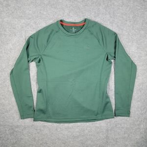 L.L.Bean Dark Green Heavyweight Base Layer Crew Top Women's Size Large Regular